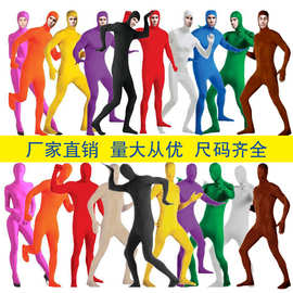 万圣节隐形衣黑衣人服装cos忍者隐身人成人紧身衣舞台表演服装