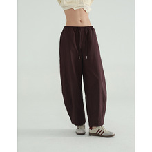 特舒棉lulu弯刀裤！早秋麦穗纹抗皱柔软有型宽松休闲藏肉裤子女