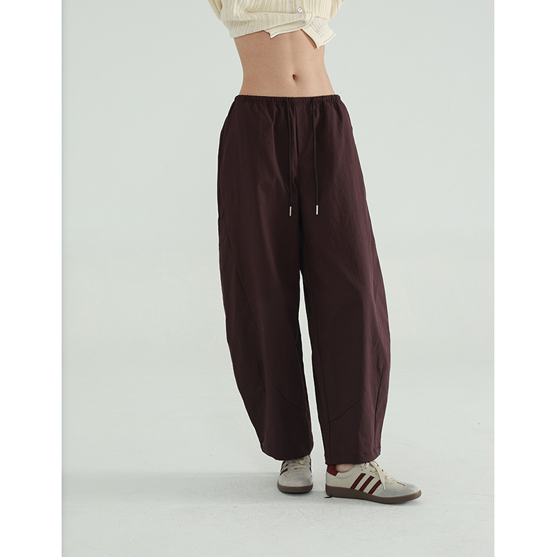 特舒棉lulu弯刀裤！早秋麦穗纹抗皱柔软有型宽松休闲藏肉裤子女