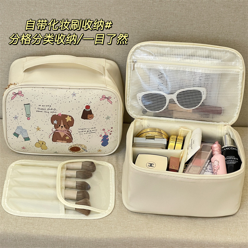 Bolsas de maquillaje originales para mujeres 2025, nuevas bolsas de maquillaje de gran capacidad, cajas de maquillaje, bolsas de maquillaje de viaje, cepillos de maquillaje, bolsas de almacenamiento de maquillaje