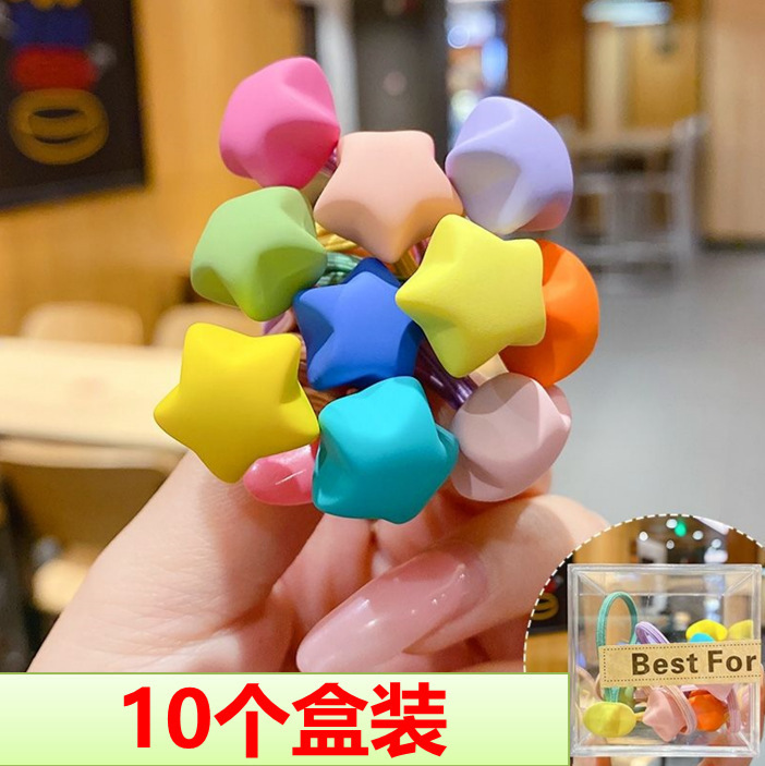 Alta cuerda de Pelo elástico lazo del pelo del bebé banda de goma niños banda de pelo Niños Accesorios para el cabello color caramelo cuerda de pelo niñas tocado