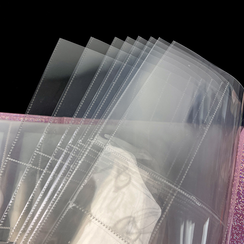 Transparent PP card page 2 grids 3 grids 4 grids 8 grids 9 grids 10 grids collection card A4 photo album 7-hole loose-leaf replacement inner core
