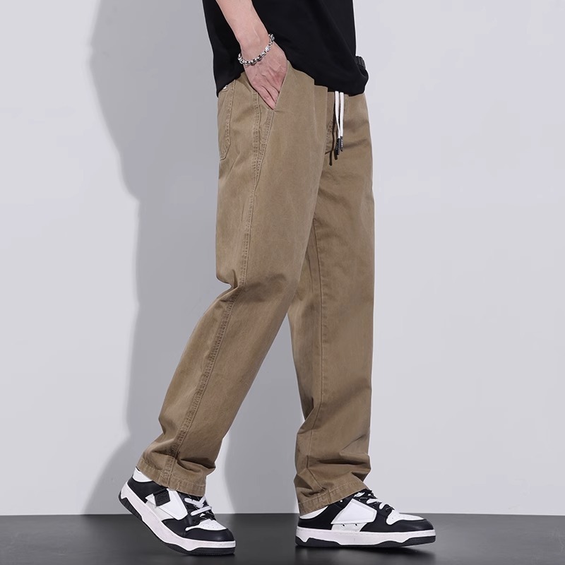 Casual Pants Men's Spring and Summer American Fashion Brand Loose Large Size Straight Pants Youth Fashion Simple Handsome Cargo Pants