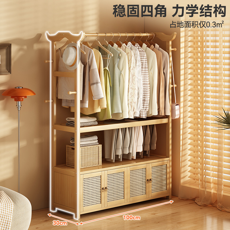 Piso perchero hogar de plástico ratán percha dormitorio simple ropa almacenamiento rack multifuncional armario