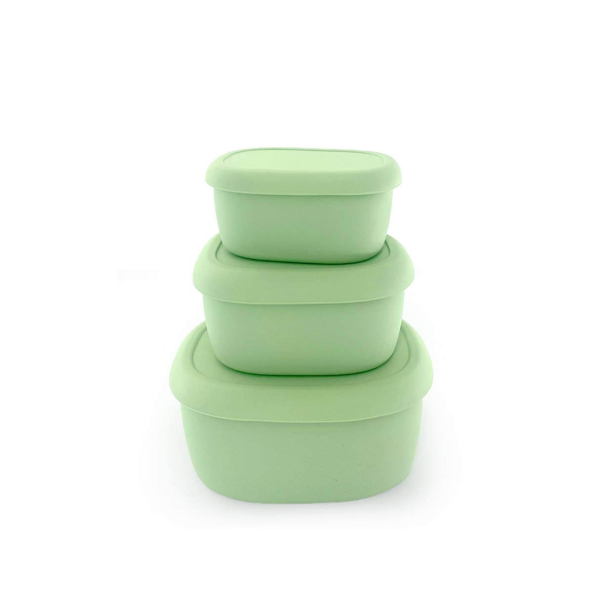 Nuevo producto Caja de conservación fresca de silicona Alimentos Frutas y verduras Conservación fresca Redondo Cuadrado Cuadrado Picnic Microondas Arroz Bento