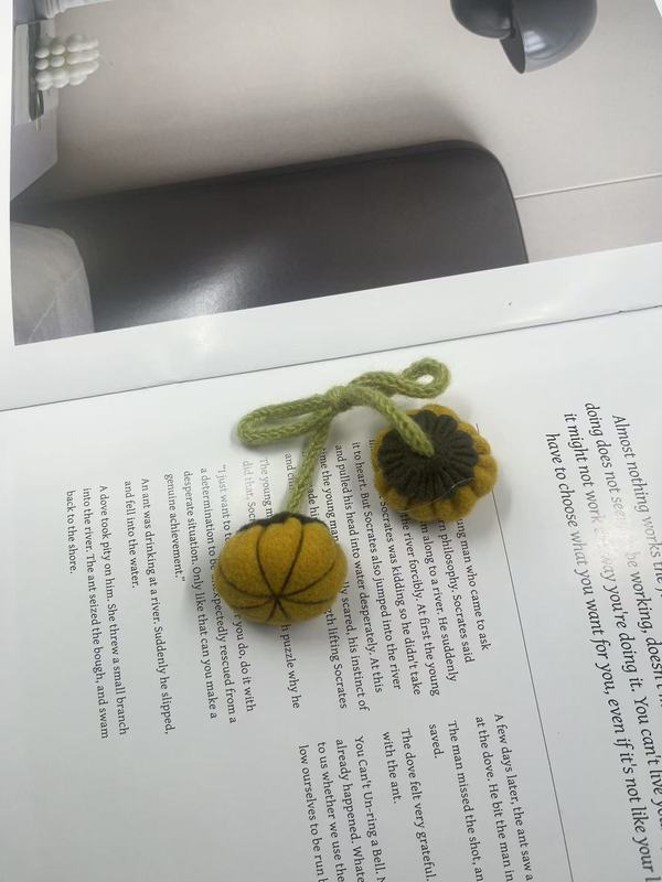 新款手工编织南瓜饰品配件diy手工潮服手机壳饰品挂件钥匙扣配件|undefined