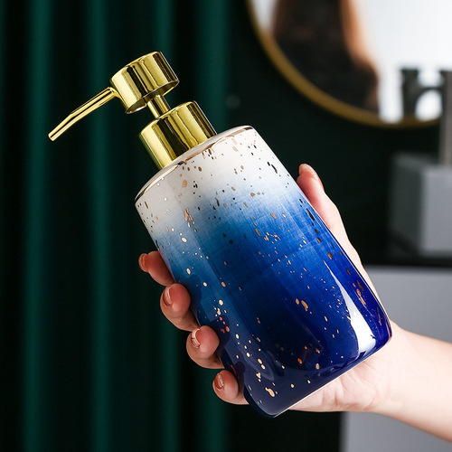 Ceramic Bathroom Toilet Brush Set Bathroom Hotel Bathroom American Mouthwash Cup Lotion Dispenser Bottle Supply Gift Box