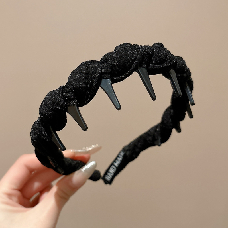 Diámetro flash Louis princesa de París, banda de cabello para la mujer no estrangulada, banda de cabello para lavar la cara, cabeza de cabeza alta con dientes antideslizantes, toque de cabello para el cabello