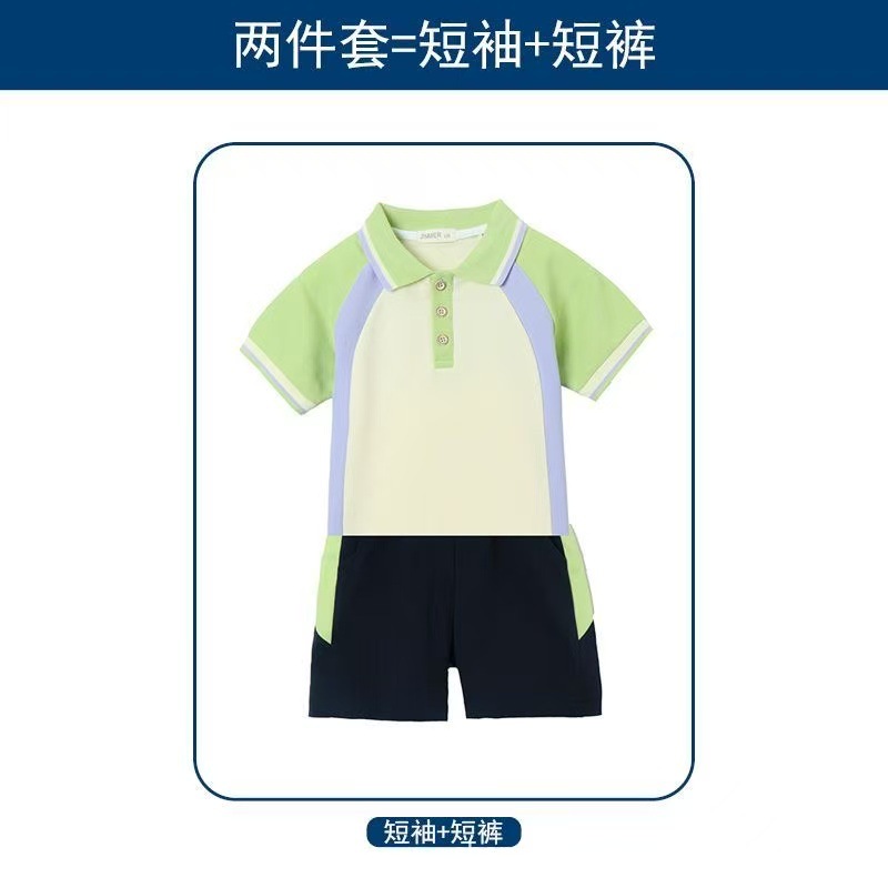 Grass green summer suit for boys / 100 yards 85cm-94cm