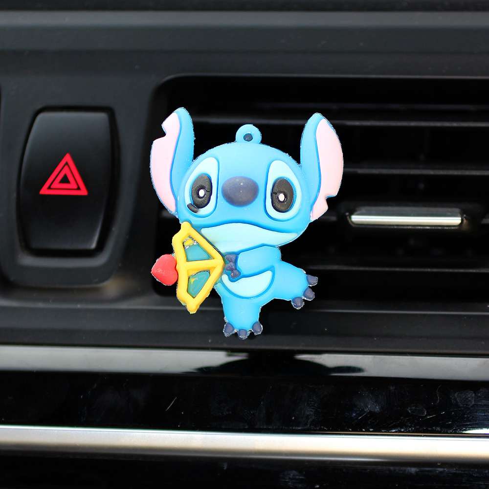 Dibujos animados Stitch Stitch Perfume de coche Decoración de coche Regalo para niños Perfume de coche Salida de aire Aromaterapia