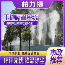 工地围挡喷淋系统车间厂房雾化降温除尘设备高压造景喷雾森造雾机