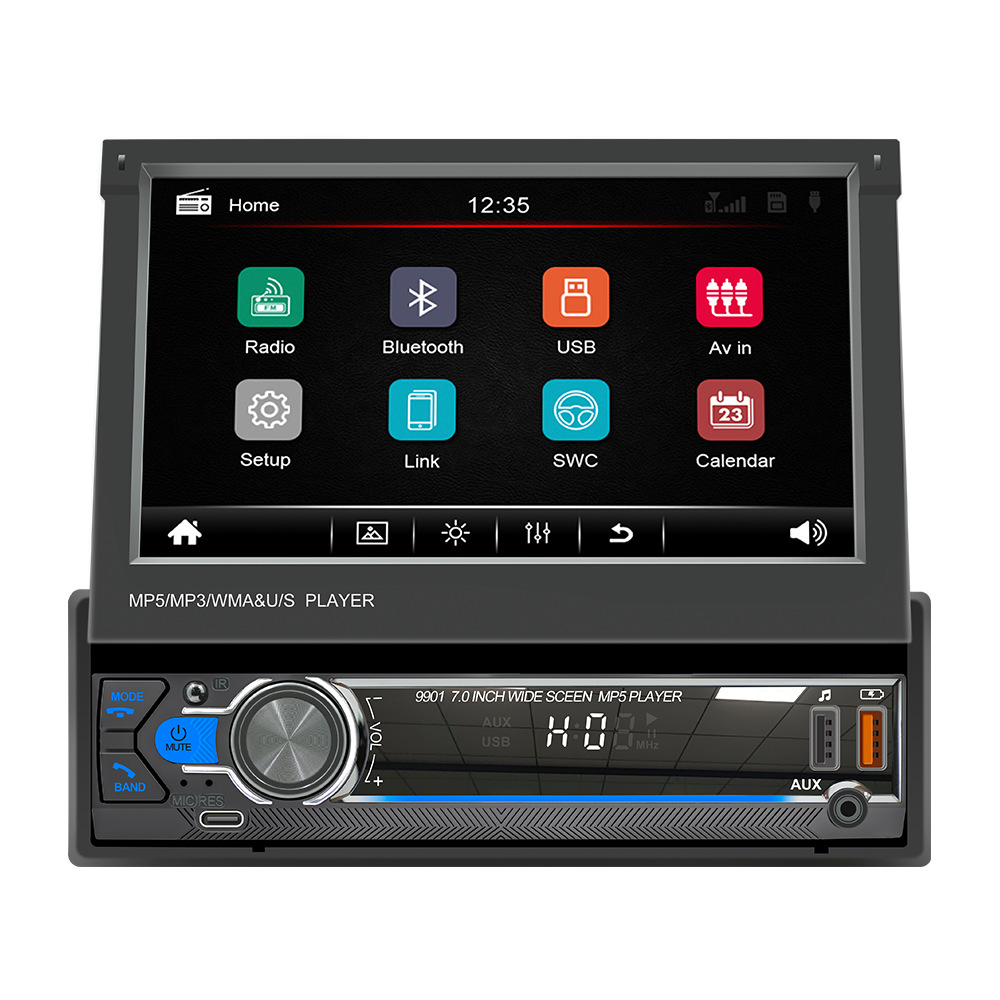 7 pulgadas HD pantalla retráctil coche MP5 reproductor inteligente Bluetooth posicionamiento coche multifunción coche FM Radio