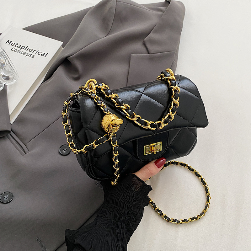 Sac carré pour femme, petit, classique, polyvalent, simple, chaîne losange, vente en gros, nouvelle collection 2023_voghion.com