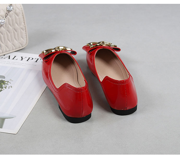 Women's Flat Shoes For Women Square Toe Low Heel Casual Work Shoes_voghion.com