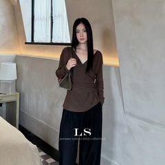 【LS新品牌】黑标极简大牌 早秋上新极简一片式针织上衣女58005#