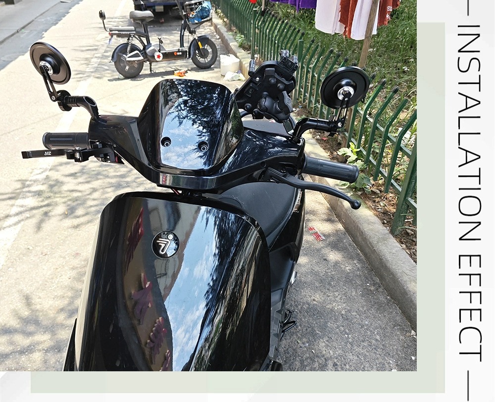 Suitable for No. 9 calf motorcycle electric car reflector modification accessories retro round rearview mirror rearview mirror