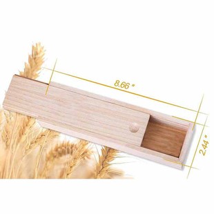 Gift Box Wooden Box Retro Wooden Stationery Box Wooden Male and Female Primary School Students Pencil Box Pencil Bag Storage Box DIY