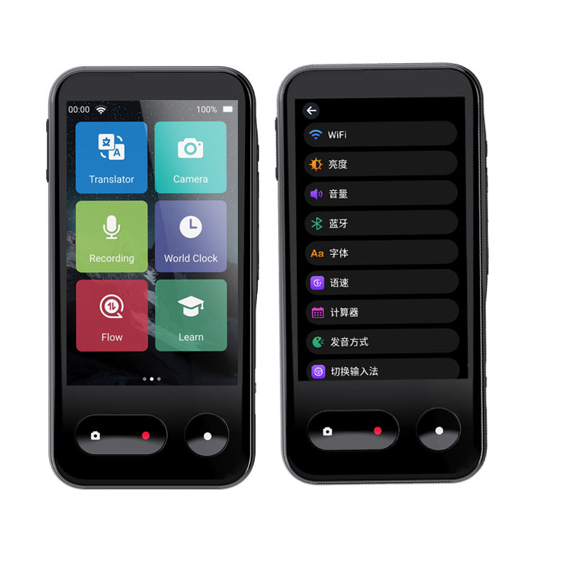 fuente traductor de voz inteligente 4G máquina de traducción de grabación fuera de línea tarjeta SIM para viajar al extranjero traductor de intercambio