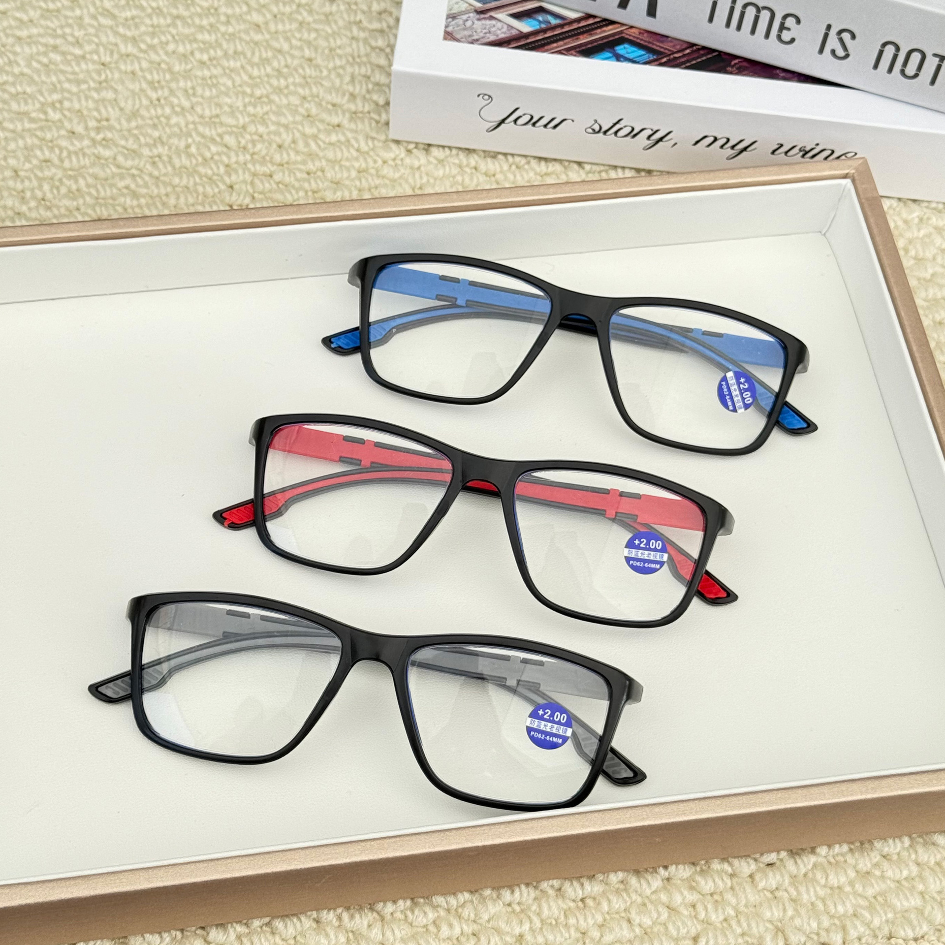 Fashionable two-color magnifying glass for men and women for elderly…