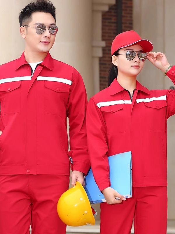 Trajes de trabajo primavera y otoño manga larga doble capa gruesa resistente al desgaste reparación de automóviles logística reflector ingeniería de ropa de seguro laboral personalizada