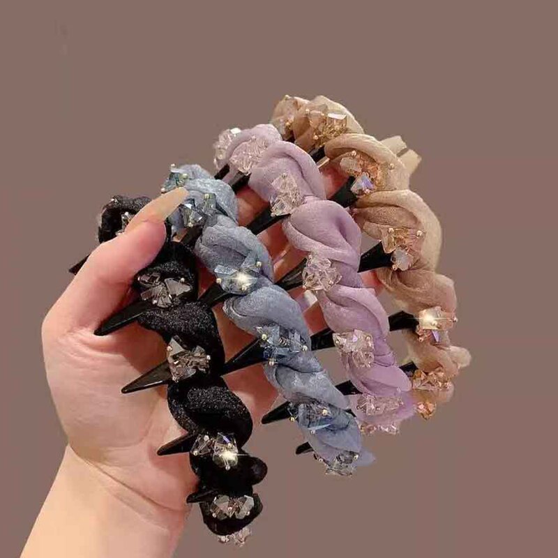 2025 New High-grade Sparkling Hair Band Imitation Crystal High Cranial Top Toothed Headband Wash Hair Card Headwear 2025 New High-grade Sparkling Hair Band Imitation Crystal High Cranial Top Toothed Headband Wash Hair Card Headwear