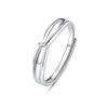 Small design ring for beloved suitable for men and women, silver 925 sample, light luxury style, trend of season, Birthday gift