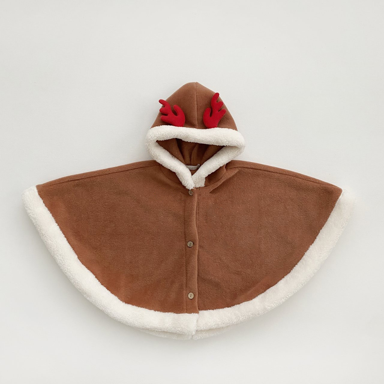 (다크 브라운) 크리스마스 케이프-패턴 라이트 패널 없음