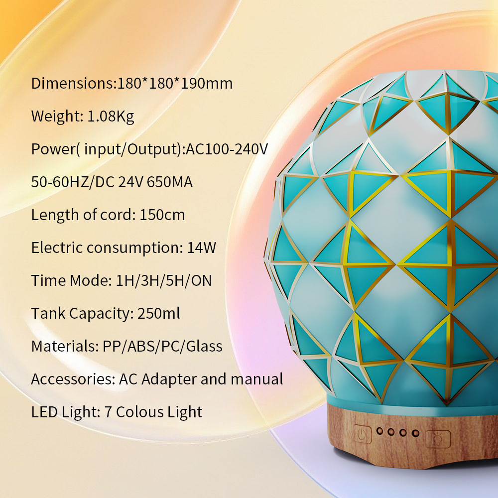 250ml-wood-grain-glass-diffuser-colorful-light-humidifier-tracing-gold-ultrasonic-essential-oil-diffuser