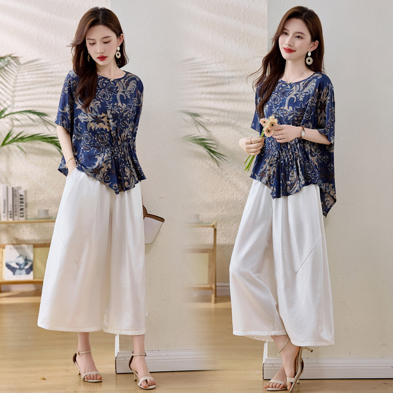 Trendy and Elegant Plus-Size Women's Suit 2025 New Fashion Elegant Slimming Casual Two-Piece Set