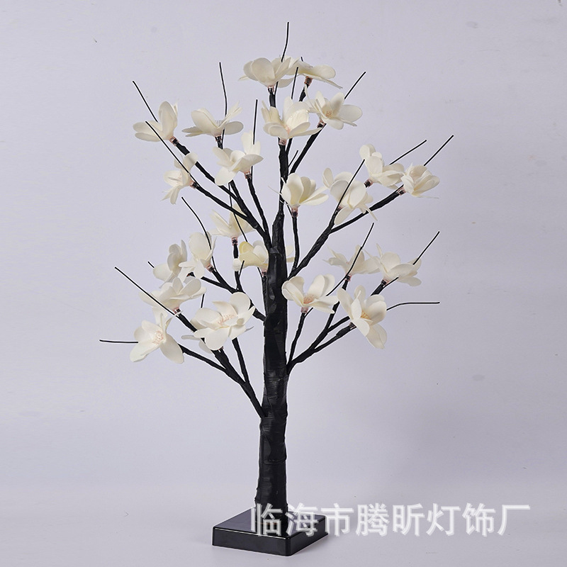 Luz de árbol LED rosa fruta ciruela color mariposa luz de abedul azul pálido hoja de arce huevo de oliva