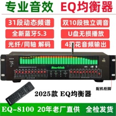 EQ8100专业31段高端均衡器效果器二合一蓝牙光纤同轴K歌防啸叫发