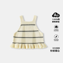 2026春季新款女童针织背心春秋款吊带宝宝洋气外穿婴儿棉线马甲