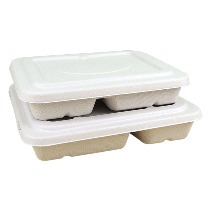 Al por mayor multi-Caja de almuerzo de la rejilla desechable cuatro-Grid cinco-Grid degradable comida espesada para llevar embalaje multi-Grid fiambrera de fábrica