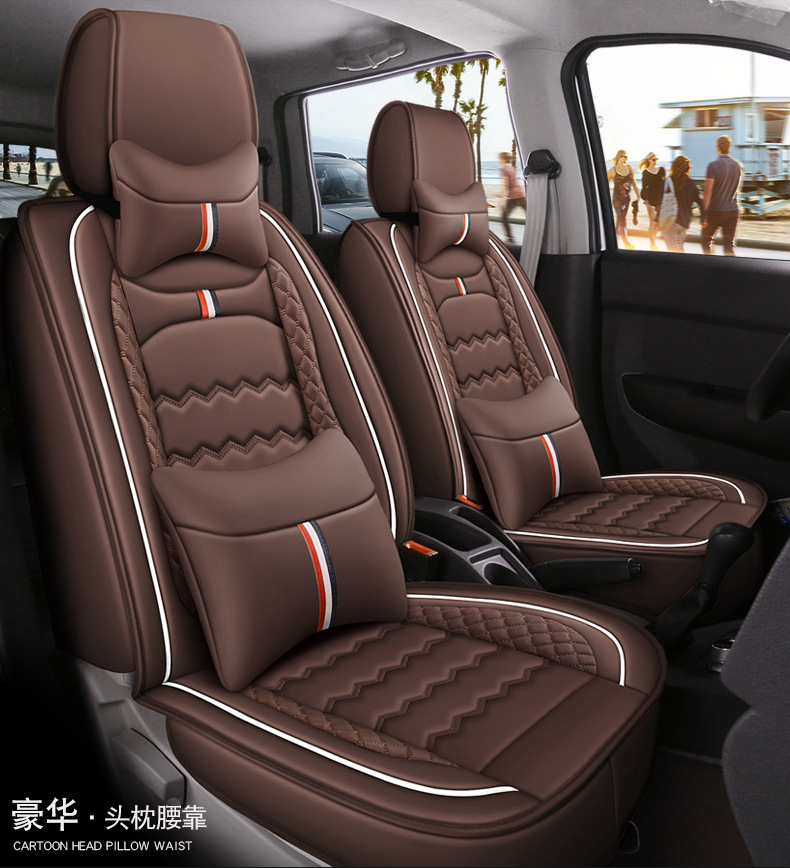 Factory Direct Sales of Wear-Resistant and Durable Seat Cushions, Full Leather, Seven-Seater, All-Season Universal Car Seat Cushions, Interior Accessories