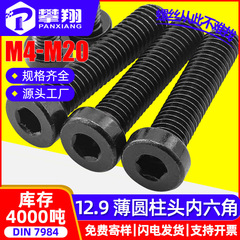 グレード 12.9 円筒頭薄頭六角穴付きネジカップ頭ショートヘッドボルト DIN7984/M3M4M5M6M8