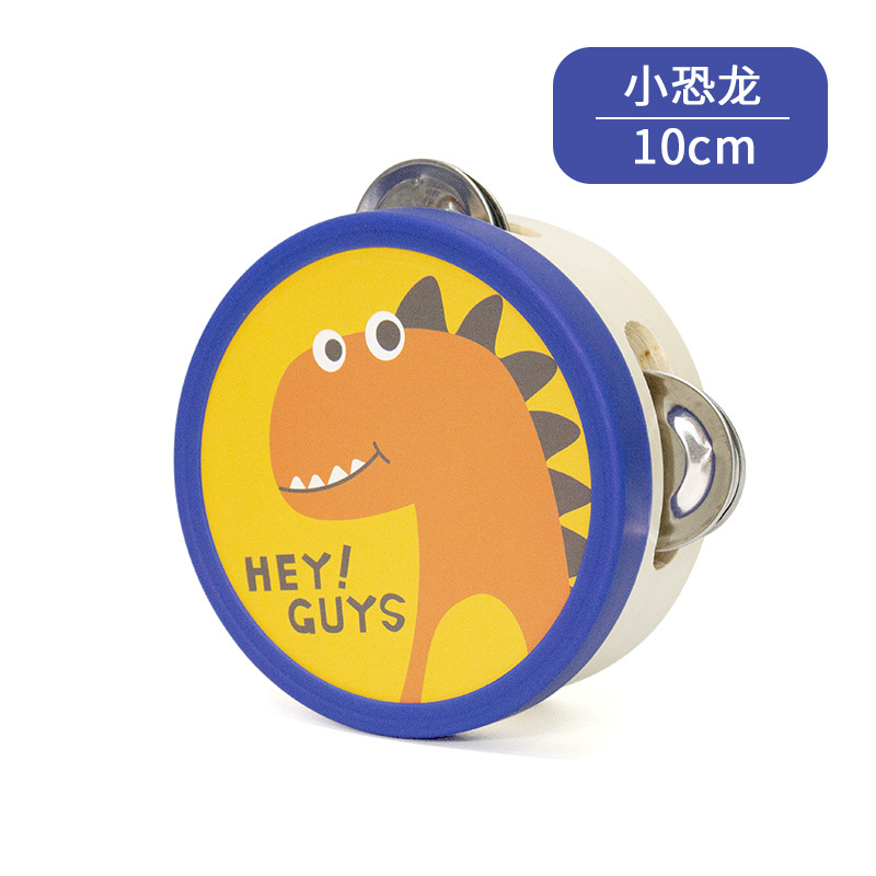 Instrumento de percusión Orff Xinjiang danza kindergarten enseñanza ayuda raqueta de mano tambor de campana de 4 pulgadas juguete para niños tambor de 10cm