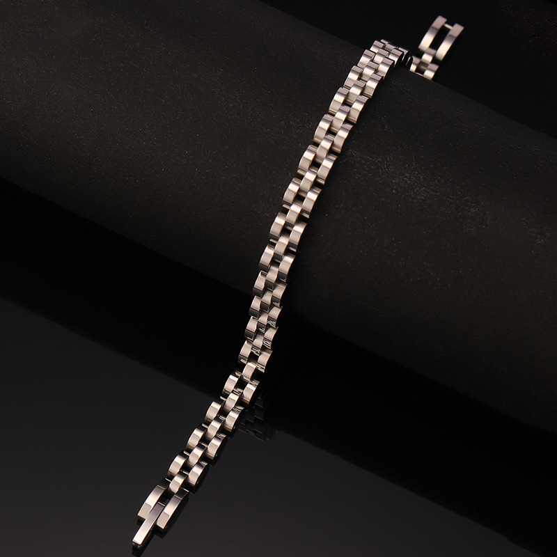39g Weight 0.03µm-0.05µm Gold Plating Thickness PVD Coated Gold Plating Process 18K Real Gold Plated Plating Material Bracelets Classification 304 Stainless Steel Chain Material 1 Piece Quantity Business, Daily Occasion Titanium Steel Material Geometric Pattern Men's Gender Retro, Classic Style Style Plating Craft Retro Classic Style Geometric Titanium Steel Plating Men's Bracelets Men's Chain Bracelets 20