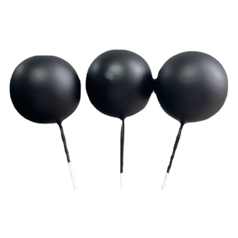 Decoración de pastel de cumpleaños Bola de plata dorada Bola de espuma de Navidad negro púrpura verde marrón Decoración de Pastel Tarjeta de inserción