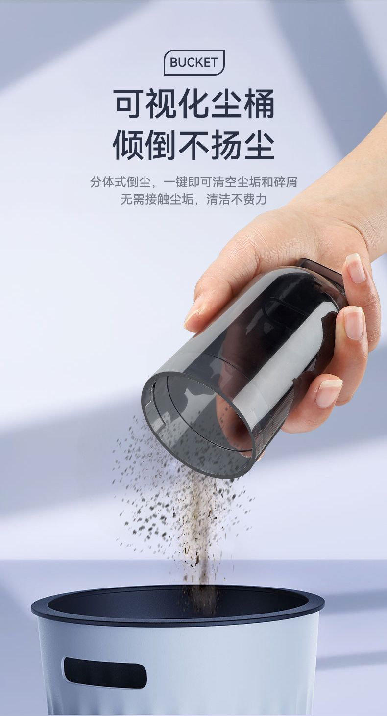 Kafeila Car Vacuum Cleaner with Strong Suction Power, Wireless, Small, Handheld, Dual-Purpose Blowing and Suction Machine for Cars