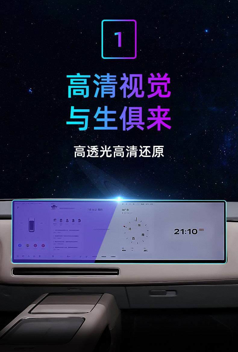 Suitable for 26 models of the Ideal L6 central control tempered film Ultra car navigation screen protector display screen protective film