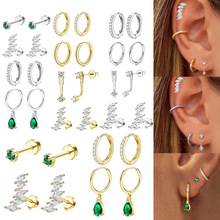 Flat Back Stud Earrings ��Ȧ���|���Ů�W�����N��ĸ�G�ʯ���h