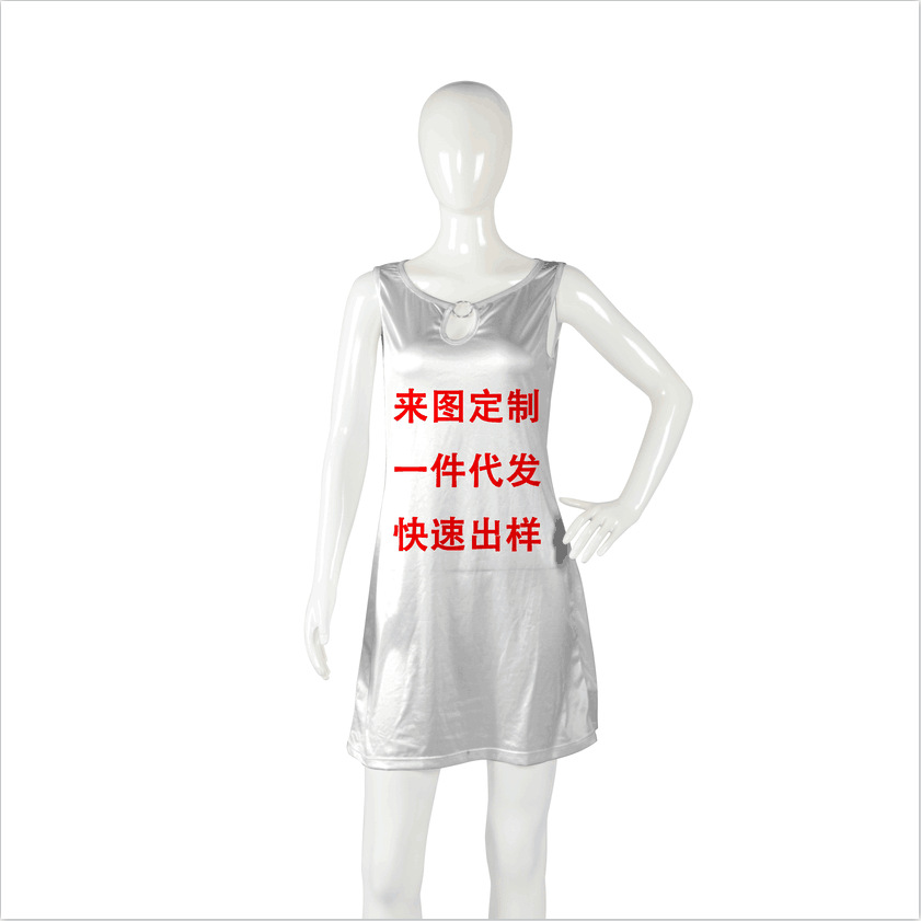 (2개) 소스 공장에서 맞춤형 여성 여름 패션 슬림 민소매 드레스 3D 프린트 드레스