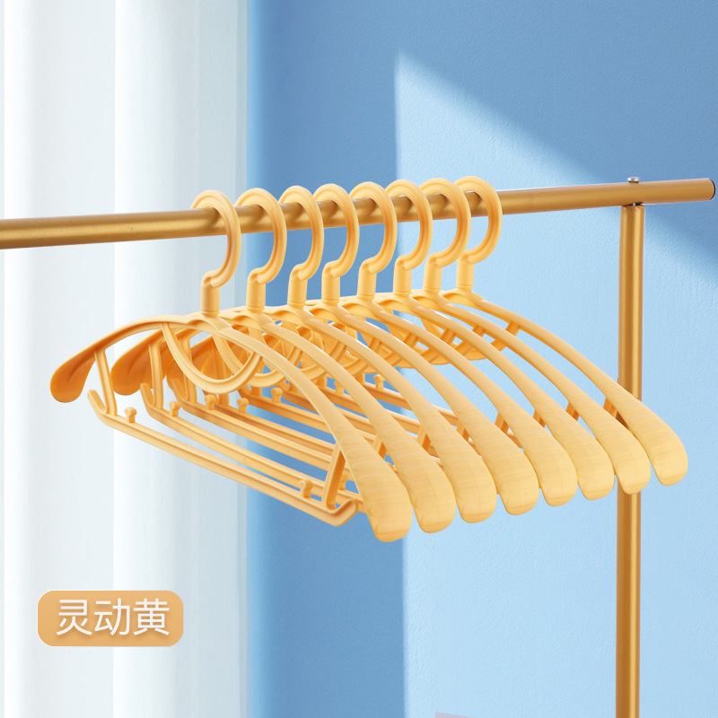 10個の無痕滑り止めハンガーのプラスチック服は半円を支えて、家庭用洗濯物を広げて乾湿両用服を掛けます。|undefined
