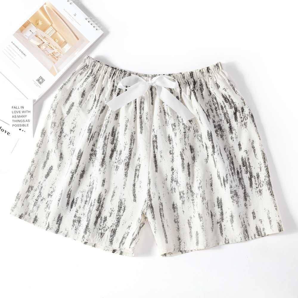 45 pantalones cortos de seda de algodón de verano delgados pijamas transpirables de algodón sintético ultra corto ropa de casa de gran tamaño de playa para mujeres