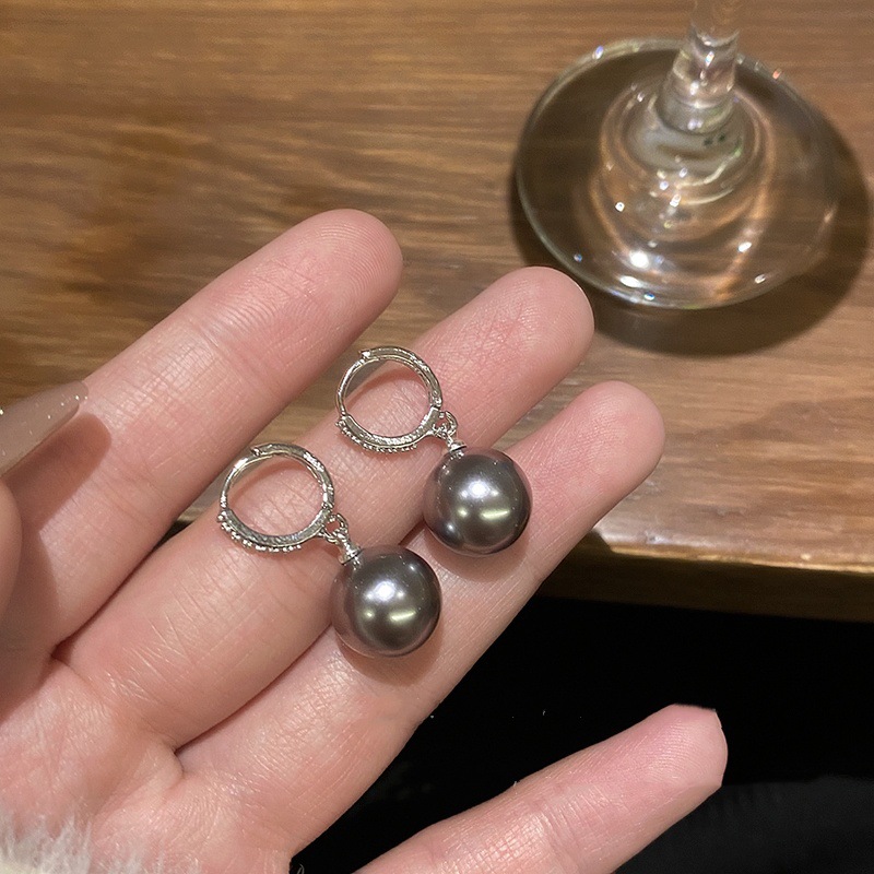 S925银针韩版耳钉简约气质小众个性珍珠耳环女高级感轻奢耳饰批发详情17