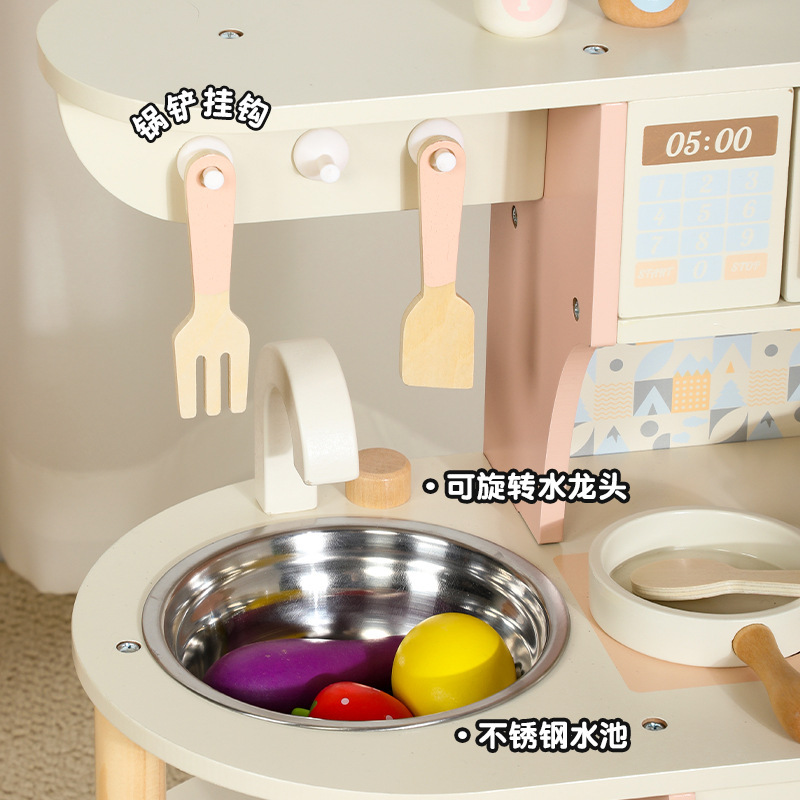 Máquina de café de madera para niños, postre de cocina, helados, tienda de helados, juguetes interactivos para padres e hijos