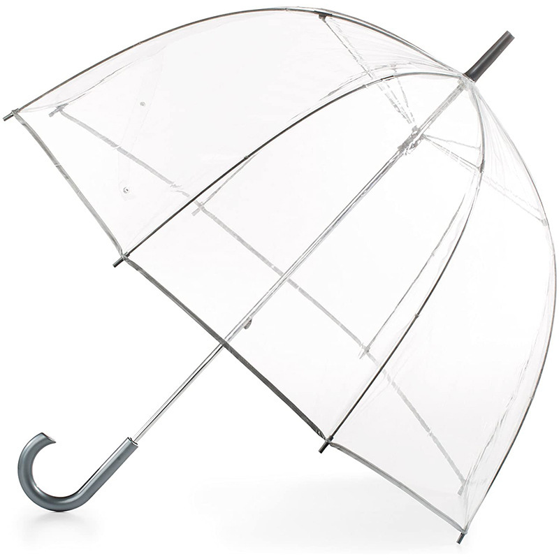 Amazon Manual Plastic Curved Handle Straight Pole Transparent Bubble Umbrella Windproof Fiber 8-Bone Long Handle Advertising Umbrella Manufacturer Amazon Manual Plastic Curved Handle Straight Pole Transparent Bubble Umbrella Windproof Fiber 8-Bone Long Handle Advertising Umbrella Manufacturer