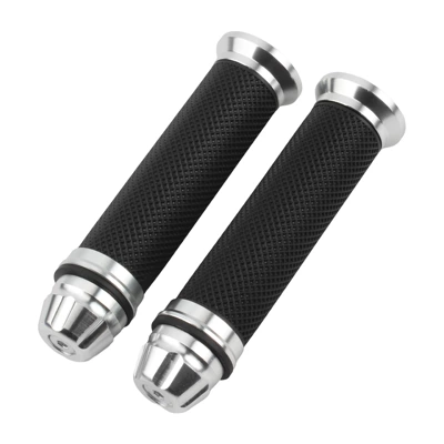 factory straight hair, Motorcycle Handle Cover - silver