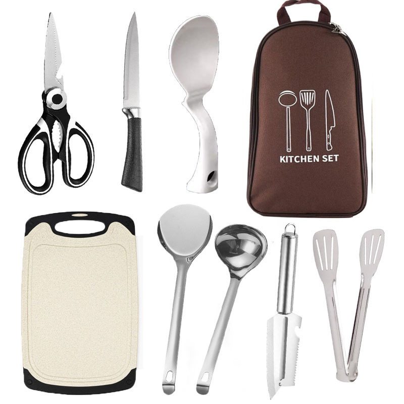 Outdoor 304 Tableware Portable Set Picnic Knife Kitchen Utensils Picnic Supplies Camping Equipment Full Set Camping Self-Driving Outdoor 304 Tableware Portable Set Picnic Knife Kitchen Utensils Picnic Supplies Camping Equipment Full Set Camping Self-Driving