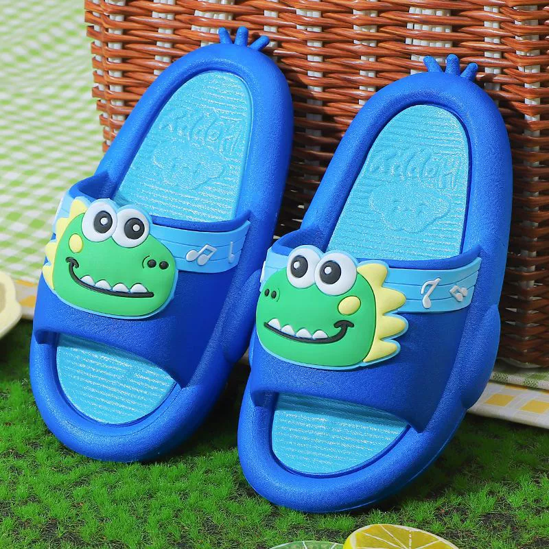 2023 новые детские тапочки с динозаврами, детские тапочки для мальчиков, детские домашние Нескользящие тапочки для ванной комнаты для девочек